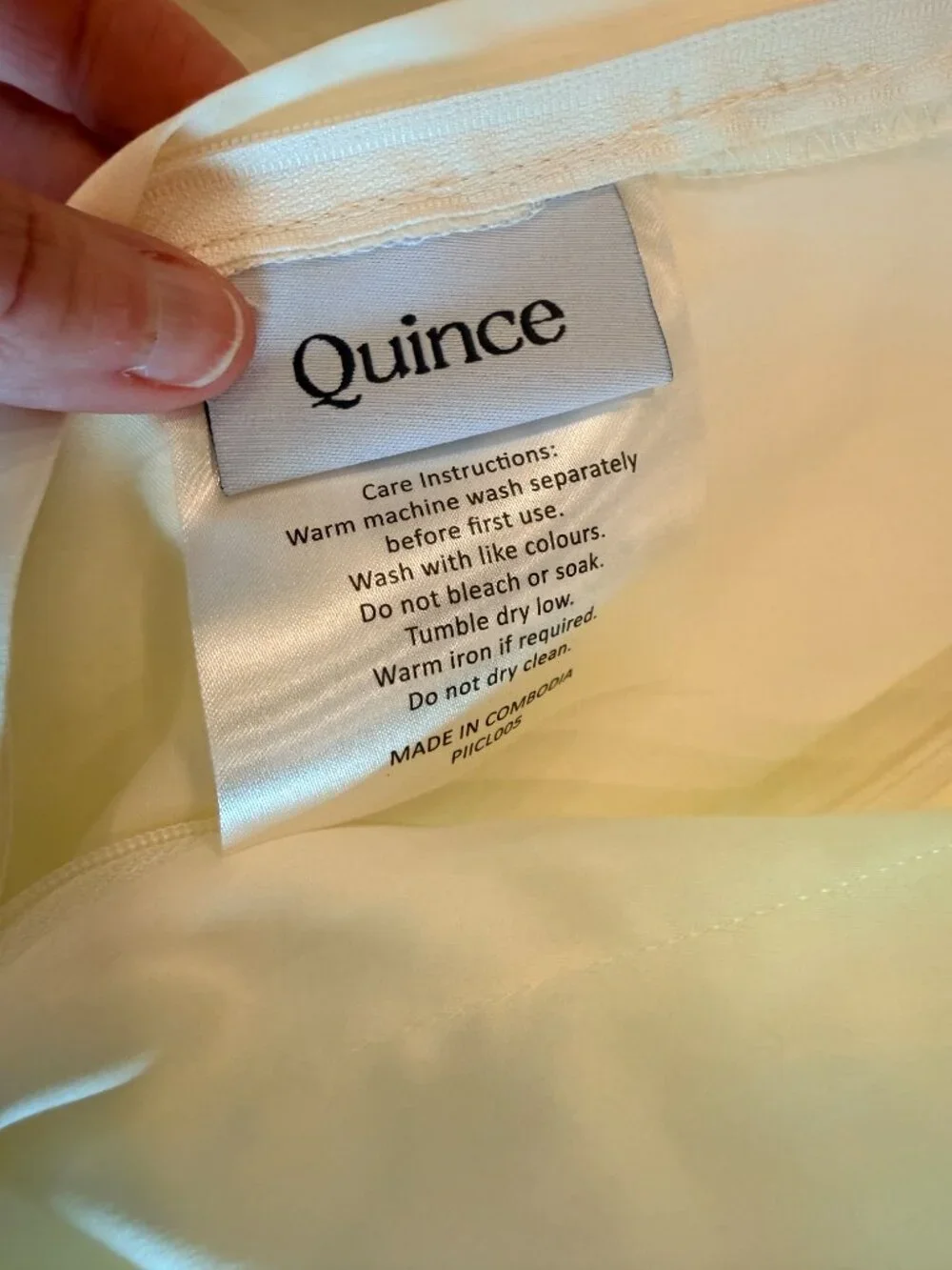 Quince Signature Giza Cotton Sateen Duvet Cover Set – King/Cal King – Ivory